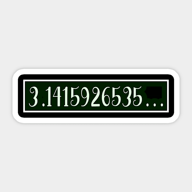 Funny 3.14 Pi Day Gift For Math Geeks, Nerds, Science And Pie Lovers Sticker by ExprezzDesigns